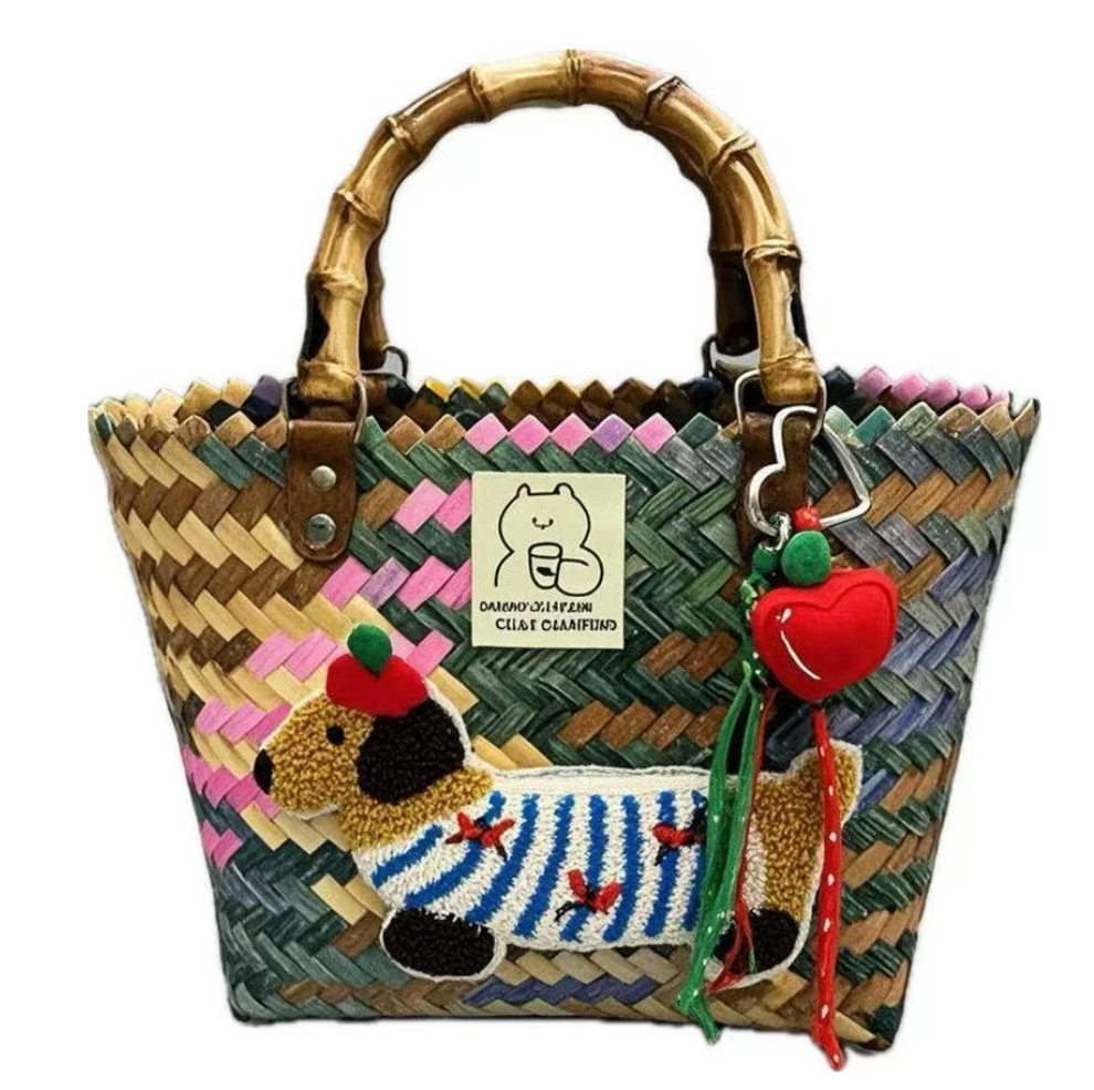 [$139.99] New Straw Bucket Bag